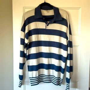 Splendid x Mary Lawless Lee XS white and blue stripe long sleeve top, worn once